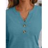 imageAUTOMET Womens Long Sleeve Shirts 2025 Fall Fashion Dressy Casual Tops Trendy Henley Blouses Cute Work Outfits ClothesBlue Green