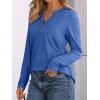 imageAUTOMET Womens Long Sleeve Shirts 2025 Fall Fashion Dressy Casual Tops Trendy Henley Blouses Cute Work Outfits ClothesBright Blue