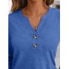 imageAUTOMET Womens Long Sleeve Shirts 2025 Fall Fashion Dressy Casual Tops Trendy Henley Blouses Cute Work Outfits ClothesBright Blue