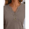 imageAUTOMET Womens Long Sleeve Shirts 2025 Fall Fashion Dressy Casual Tops Trendy Henley Blouses Cute Work Outfits ClothesCoffee Grey