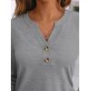 imageAUTOMET Womens Long Sleeve Shirts 2025 Fall Fashion Dressy Casual Tops Trendy Henley Blouses Cute Work Outfits ClothesGrey