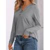 imageAUTOMET Womens Long Sleeve Shirts 2025 Fall Fashion Dressy Casual Tops Trendy Henley Blouses Cute Work Outfits ClothesGrey