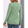 imageAUTOMET Womens Long Sleeve Shirts 2025 Fall Fashion Dressy Casual Tops Trendy Henley Blouses Cute Work Outfits ClothesLight Green