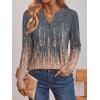 imageAUTOMET Womens Long Sleeve Shirts 2025 Fall Fashion Dressy Casual Tops Trendy Henley Blouses Cute Work Outfits ClothesOmbre Grey Coral