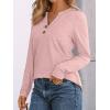 imageAUTOMET Womens Long Sleeve Shirts 2025 Fall Fashion Dressy Casual Tops Trendy Henley Blouses Cute Work Outfits ClothesPink
