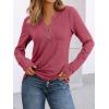 imageAUTOMET Womens Long Sleeve Shirts 2025 Fall Fashion Dressy Casual Tops Trendy Henley Blouses Cute Work Outfits ClothesRose