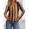 imageAUTOMET Womens Long Sleeve Shirts 2025 Fall Fashion Dressy Casual Tops Trendy Henley Blouses Cute Work Outfits ClothesStriped Dots