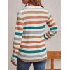 imageAUTOMET Womens Long Sleeve Shirts 2025 Fall Fashion Dressy Casual Tops Trendy Henley Blouses Cute Work Outfits ClothesStriped Orange