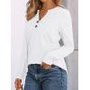 imageAUTOMET Womens Long Sleeve Shirts 2025 Fall Fashion Dressy Casual Tops Trendy Henley Blouses Cute Work Outfits ClothesWhite