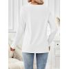 imageAUTOMET Womens Long Sleeve Shirts Business Casual Blouses Dressy Fall Babydoll TopsWhite