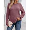 imageAUTOMET Womens Long Sleeve Shirts Casual Basic Fall Tops Cozy Lightweight Pullover Sweaters Outfits 2025 Winter ClothingBurgundy