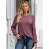 imageAUTOMET Womens Long Sleeve Shirts Casual Basic Fall Tops Cozy Lightweight Pullover Sweaters Outfits 2025 Winter ClothingBurgundy