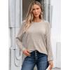 imageAUTOMET Womens Long Sleeve Shirts Casual Basic Fall Tops Cozy Lightweight Pullover Sweaters Outfits 2025 Winter ClothingKhaki