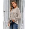imageAUTOMET Womens Long Sleeve Shirts Casual Basic Fall Tops Cozy Lightweight Pullover Sweaters Outfits 2025 Winter ClothingKhaki