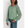 imageAUTOMET Womens Long Sleeve Shirts Casual Tops Dressy Outfits Fall Fashion Blouses Lace Clothes Y2kLightgreen