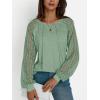 imageAUTOMET Womens Long Sleeve Shirts Casual Tops Dressy Outfits Fall Fashion Blouses Lace Clothes Y2kLightgreen