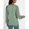 imageAUTOMET Womens Long Sleeve Shirts Casual Tops Dressy Outfits Fall Fashion Blouses Lace Clothes Y2kLightgreen