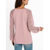 imageAUTOMET Womens Long Sleeve Shirts Casual Tops Dressy Outfits Fall Fashion Blouses Lace Clothes Y2kPink