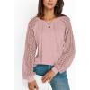 imageAUTOMET Womens Long Sleeve Shirts Casual Tops Dressy Outfits Fall Fashion Blouses Lace Clothes Y2kPink