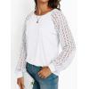 imageAUTOMET Womens Long Sleeve Shirts Casual Tops Dressy Outfits Fall Fashion Blouses Lace Clothes Y2kWhite