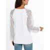 imageAUTOMET Womens Long Sleeve Shirts Casual Tops Dressy Outfits Fall Fashion Blouses Lace Clothes Y2kWhite