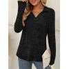imageAUTOMET Womens Long Sleeve Shirts Fall Fashion Tops V Neck Tunic 2025 Dressy Casual Sweater Winter Clothes Trendy OutfitsBlack