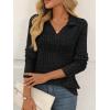 imageAUTOMET Womens Long Sleeve Shirts Fall Fashion Tops V Neck Tunic 2025 Dressy Casual Sweater Winter Clothes Trendy OutfitsBlack