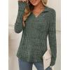 imageAUTOMET Womens Long Sleeve Shirts Fall Fashion Tops V Neck Tunic 2025 Dressy Casual Sweater Winter Clothes Trendy OutfitsGreen