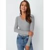 imageAUTOMET Womens Long Sleeve Shirts Fall Outfits Fashion Tops V Neck Ribbed Basic Casual Clothes Winter UnderscrubGrey