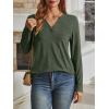 imageAUTOMET Womens Long Sleeve Shirts Fall Tops 2025 Henley Blouses Dressy Casual Business Basic Tees Trendy Cute TShirtsArmygreen