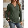 imageAUTOMET Womens Long Sleeve Shirts Fall Tops 2025 Henley Blouses Dressy Casual Business Basic Tees Trendy Cute TShirtsArmygreen