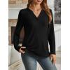 imageAUTOMET Womens Long Sleeve Shirts Fall Tops 2025 Henley Blouses Dressy Casual Business Basic Tees Trendy Cute TShirtsBlack
