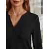 imageAUTOMET Womens Long Sleeve Shirts Fall Tops 2025 Henley Blouses Dressy Casual Business Basic Tees Trendy Cute TShirtsBlack