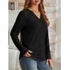 imageAUTOMET Womens Long Sleeve Shirts Fall Tops 2025 Henley Blouses Dressy Casual Business Basic Tees Trendy Cute TShirtsBlack