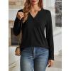 imageAUTOMET Womens Long Sleeve Shirts Fall Tops 2025 Henley Blouses Dressy Casual Business Basic Tees Trendy Cute TShirtsBlack