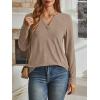 imageAUTOMET Womens Long Sleeve Shirts Fall Tops 2025 Henley Blouses Dressy Casual Business Basic Tees Trendy Cute TShirtsKhaki