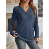 imageAUTOMET Womens Long Sleeve Shirts Fall Tops 2025 Henley Blouses Dressy Casual Business Basic Tees Trendy Cute TShirtsNavyblue