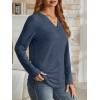 imageAUTOMET Womens Long Sleeve Shirts Fall Tops 2025 Henley Blouses Dressy Casual Business Basic Tees Trendy Cute TShirtsNavyblue