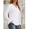 imageAUTOMET Womens Long Sleeve Shirts Fall Tops 2025 Henley Blouses Dressy Casual Business Basic Tees Trendy Cute TShirtsWhite