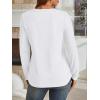 imageAUTOMET Womens Long Sleeve Shirts Fall Tops 2025 Henley Blouses Dressy Casual Business Basic Tees Trendy Cute TShirtsWhite