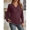 imageAUTOMET Womens Long Sleeve Shirts Fall Tops 2025 Henley Blouses Dressy Casual Business Basic Tees Trendy Cute TShirtsWinered