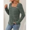imageAUTOMET Womens Long Sleeve Shirts Fall Tops Fashion Outfits 2025 Asymmetric Square Neck Sweaters Dressy Casual Tunic ClothesGreen