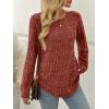 imageAUTOMET Womens Long Sleeve Shirts Fall Tops Tunic Fashion Outfits 2025 Dressy Casual Loose Fit Sweater Clothes Curved HemCaramel
