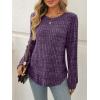 imageAUTOMET Womens Long Sleeve Shirts Fall Tops Tunic Fashion Outfits 2025 Dressy Casual Loose Fit Sweater Clothes Curved HemPurple
