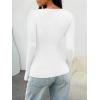 imageAUTOMET Womens Long Sleeve Shirts Ribbed Knit Tops Scoop Neck Fall TopsWhite