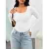 imageAUTOMET Womens Long Sleeve Shirts Ribbed Knit Tops Scoop Neck Fall TopsWhite