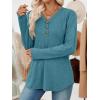 imageAUTOMET Womens Long Sleeve Tops Fall Fashion Dressy Casual Shirts V Neck TShirts Tunic Lightweight Outfits Clothes 2025Teal