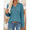 imageAUTOMET Womens Long Sleeve Tops Fall Fashion Dressy Casual Shirts V Neck TShirts Tunic Lightweight Outfits Clothes 2025Teal