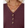 imageAUTOMET Womens Long Sleeve Tops Fall Fashion Dressy Casual Shirts V Neck TShirts Tunic Lightweight Outfits Clothes 2025Wine Red