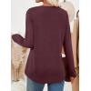 imageAUTOMET Womens Long Sleeve Tops Fall Fashion Dressy Casual Shirts V Neck TShirts Tunic Lightweight Outfits Clothes 2025Wine Red